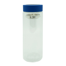 Double Wall Glass Tea Bottle 380ml with Strainer